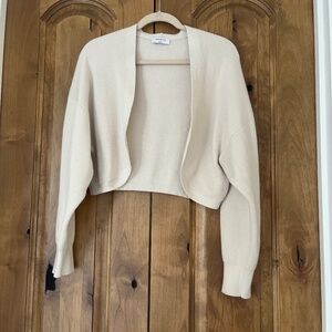 Aritzia Babton Decision Shrug in color Espace, size medium